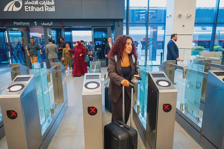 Etihad Rail's Dubai station links directly to Metro Red Line